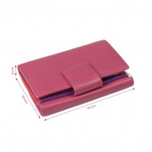 Portofel dama din piele naturala DiAmanti Esther Fucsia